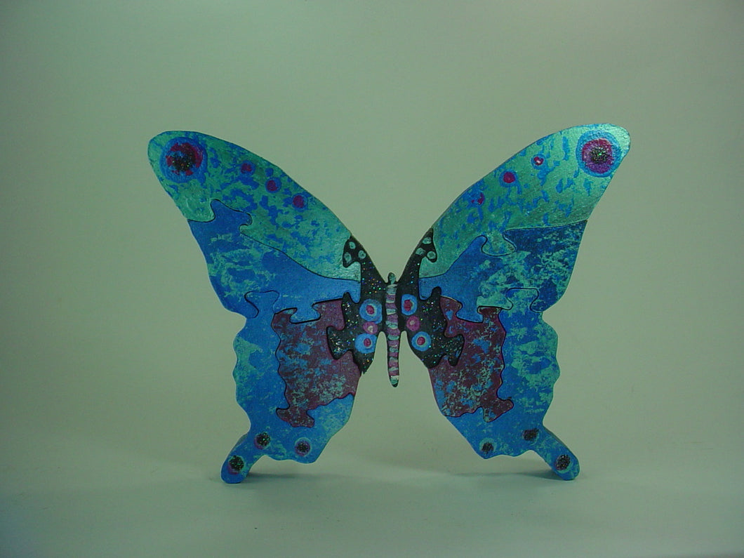 Puzzle Blue Foil Butterfly